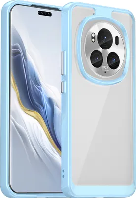 Obrázek produktu pro Pouzdro pro Honor Magic6 Pro průhledné, nárazuvzdorné TPU silikonové ochranné pouzdro modré