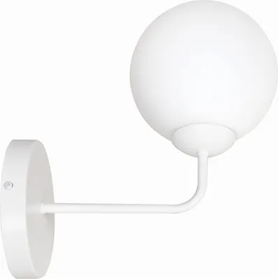 Produktbild von Emibig PREGOS - 1 Licht Wandleuchte Weiß mit Glasschirm