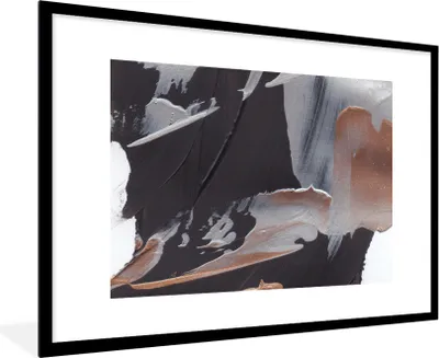 Produktbild von MuchoWow® Gerahmtes Poster Abstrakt - Farbe - Gold 90x60 cm - Poster mit Schwarzem Bilderrahmen Wandposter Rahmen Foto Bilder - Wanddekoration - Fotos