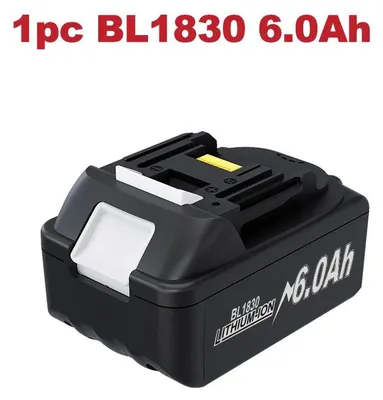 Produktbild von 18V Werkzeugakku - Li-Ion Ersatzakku - Kapazität 6,0Ah 6000mAh - Kompatibel BL1830 BL1815 BL1860 BL1840 - 1 Stück