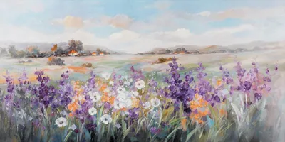 Produktbild von ArtUniverse Leinwandbild Sommerblumen II 70 x 140 cm