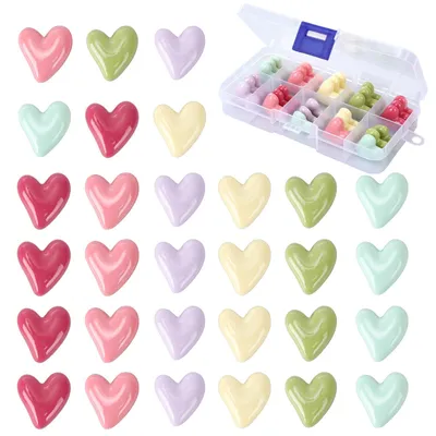 Produktbild von Set mit 30 farbigen Herzförmigen Magneten für Kühlschrank und Whiteboard