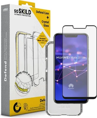Produktbild von soskild Defend Hülle für Huawei Mate 20 lite Smartphone - Transparent - Schlagfest