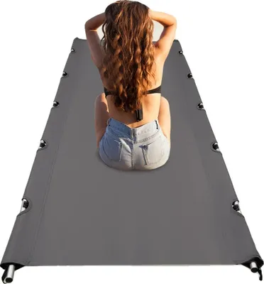 Productafbeelding van Campingbed, gemaakt van aluminiumlegering 7075, draagvermogen 150 kg, afmetingen 190 cm x 65 cm, opvouwbaar design, ademend materiaal
