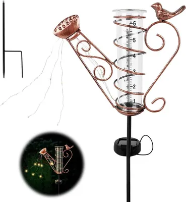 Produktbild von Frostsicherer Regenmesser für den Garten mit Erdspieß und Licht