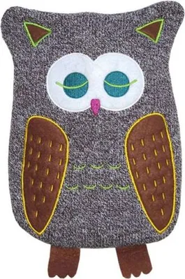 Produktbild von Hugo Frosch Kinder Öko-Wärmflasche 0,8 l mit Strickbezug "Eule" braun-melange