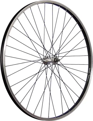 Produktbild von 28-Zoll-Vorderrad für Fahrräder, 622-19, Edelstahl, schwarz/silber