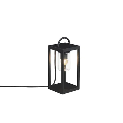 Image de Bologna Lampe de sol E27 230V noir, verre transp. || 7533-750