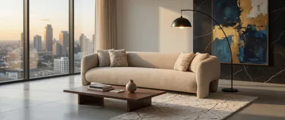 Productafbeelding van Elegant, beige loungebank