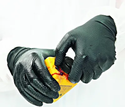 Immagine prodotto di Hygostar 270808 Nitrilhandschuhe Power Grip schwarz Gr. 10/XL puderfrei
