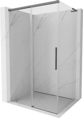 Produktbild von Mexen Rox L Schiebeduschkabine 105 x 70 cm, transparent, Gunmetal - 8C2L-105-070-95-00