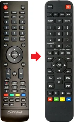 Produktbild von Ersatz Fernbedienung für Strong TV SRT40FX4003 | SRT49FX4003