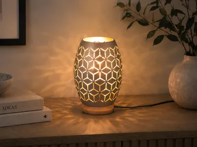 Produktbild von Trio Leuchten Tischlampe Bidar beige, Metall