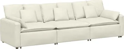 Immagine prodotto di vidaXL Divano modulare con cuscini Crema