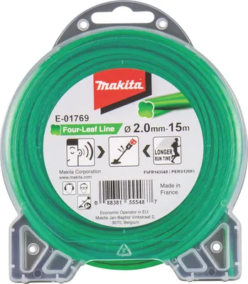 Zdjęcie produktu dla Makita E-01769 Żyłka tnąca czterolistkowa 2.0mmx15m