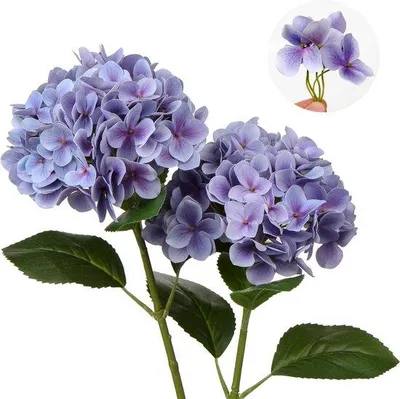 Produktbild von Famanu Kunstblumen Set 2 Stück - Realistische Hortensien für Dekoration