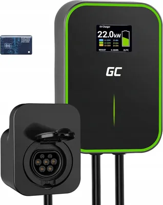 Obrázek produktu pro Green Cell EV15RFID, Černá, Zeď, Hliník, LCD, Type 2, IP66