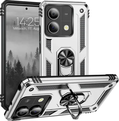 Produktbild von Armor Outdoor Handyhülle für Xiaomi Redmi Note 13 5G Handy Panzer Case Cover Schutzhülle Farbe: Silber