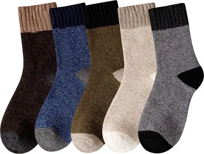 Produktbild von ANTCOOL Herren Wolldicke Plüschsocken Herbst und Winter (5 Paar)