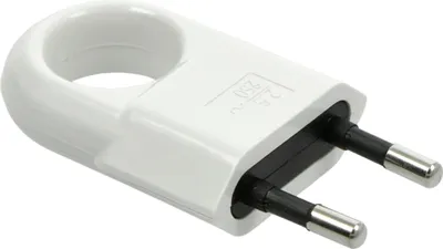 Zdjęcie produktu dla ELGOTECH Wtyczka Płaska z Uchwytem WTP2C 2,5A 250V Biała 1 SZT