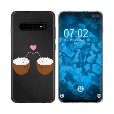 Produktbild von PhoneNatic Case kompatibel mit Samsung Galaxy S10 Plus Silikon-Hülle Sommer Coconuts M3