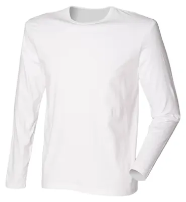 Image de SF Men - T-shirt « Feel Good » à manches longues pour homme LT4532 (L) (blanc)