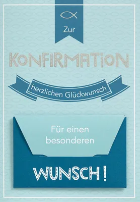 Produktbild von Konfirmation  Geldkarte  Glückwunschkarte im Format 115 x 17cm mit Ums