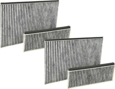 Produktbild von vhbw 4x Filter kompatibel mit Bosch DWZ0AK0T0, DWK98PR60/03, DWK98PR60/02, DWK98PR60/01, DWZ0AK0U0 Dunstabzugshauben - 4x Aktivkohlefilter Grau Weiß