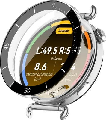 Produktbild von 360 Grad Smartwatch Hülle für Huawei Watch GT6 41 mm mit Displayschutz Case Watch Cover Bumper Rundum Schutzhülle Uhr Bildschirmschutz Transparent