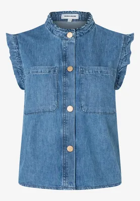 Produktbild von MORE & MORE Denim Blouse 0962 middle blue 40