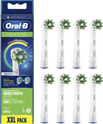 Produktbild von Oral-B CrossAction 80339341 Elektrischer Zahnbürstenkopf 8 Stück(e) Blau