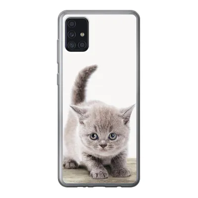 Produktbild von MuchoWow® Handyhülle Schutzhülle Hülle für Samsung Galaxy A52 5G Kätzchen - Katze - Haustiere - Jungen - Kinder - Mädchen Silikon Softcase Handy Hülle - Umschlag