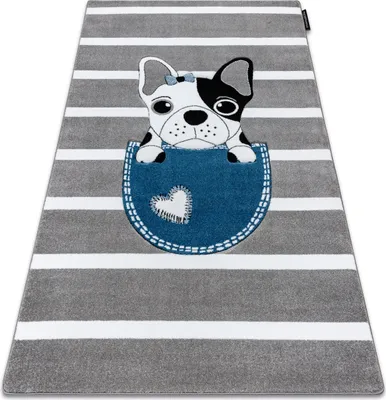 Produktbild von Kinderteppich PETIT BULLDOGGE grau Grau 160x220 cm
