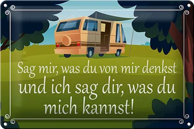Produktbild von Blechschild Spruch 30x20cm sag mir was du von mir denkst