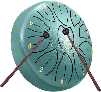 Produktbild von Zungentrommel 15 cm - Stahl Zungentrommel - Blau - Ideal für Meditation - Vemera