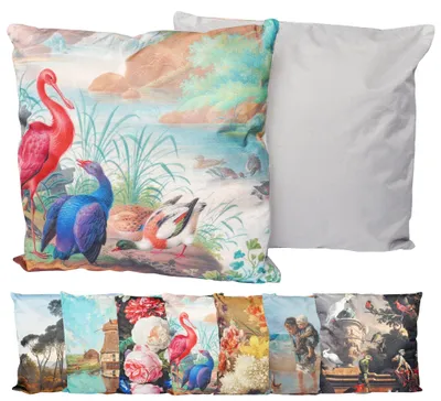 Produktbild von JACK Outdoor Lounge Kissen 45x45cm Motiv Dekokissen inkl. Füllung Wasserfest Sitzkissen Garten Stuhl, Farbe:Vogelparadies