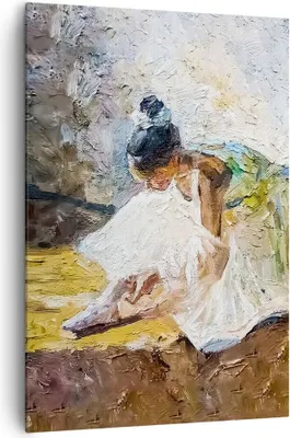 Produktbild von Bild auf Leinwand - Leinwandbild - Einteilig - Ballerina Mädchen Öl - 70x100cm - Wand Bild - Wanddeko - Wandbilder - Leinwanddruck - Wanddekoration - Leinwand bilder - Wandbild - PA70x100-4756