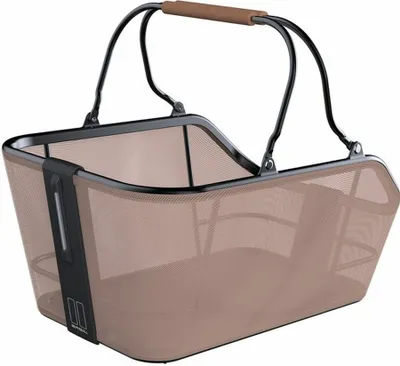 Produktbild von Hinterradkorb Basil Cento Nordlicht Mik 46x34x25,5cm, sand brown, 21ltr