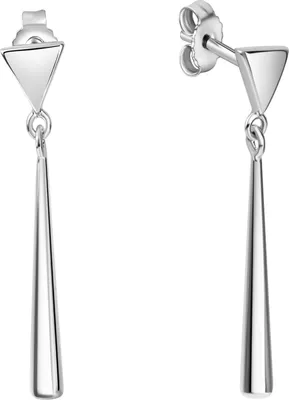 Produktbild von V Ohrhänger 925/- Sterling Silber 2,6cm weiß 371220465R