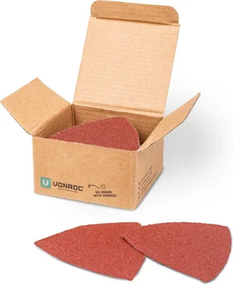 Produktbild von Vonroc Schleifpapierset für Delta-Schleifer und Multiwerkzeuge 82 mm - 50 Stück