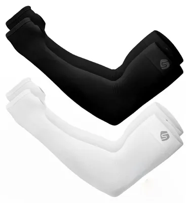 Obrázek produktu pro Rukavice na ochranu před UV zářením, chladivé kompresní návleky, sportovní sada 2 kusy, velikost L, barva černá + bílá