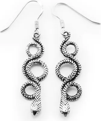 Produktbild von Ohrhänger Schlange Schmuck 925er Silber 51x11mm