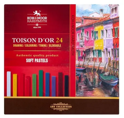 Image de Cahier de craie sèche carrée Toison D'Or – 24 couleurs – Collection ARTA
