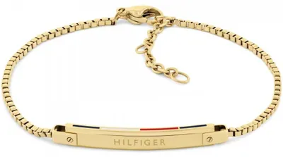 Produktbild von Tommy Hilfiger Jewelry Gliederarmband für Damen in Gelbgold mit der Ikonischen F