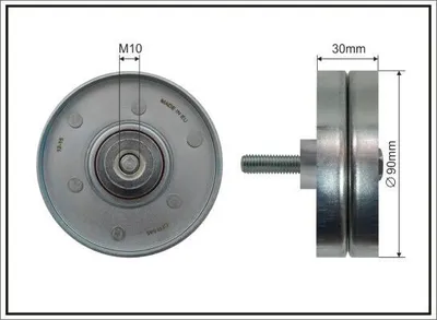 Produktbild von CAFFARO 500269 Umlenkrolle Keilrippenriemen 90mm für FORD FOCUS (DAW, DBW) FOCUS Kombi (DNW) Fiesta Mk4 Schrägheck (JAS, JBS) TRANSIT CONNECT