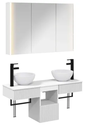 Obrázok produktu pre Sada kúpeľňových skriniek vidaXL, 4 ks, biela, 103,5 x 15,5 x 70 cm