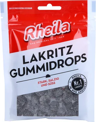Produktbild von Rheila Lakritz Gummidrops, 90 g Bonbons