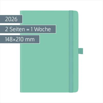Image de 2026 Brunnen Calendrier-livre Kompagnon 791 66 A5 vert clair
