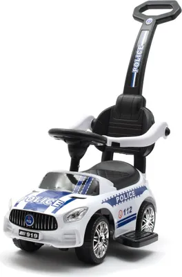 Image de Château gonflable Baby Mix POLICE blanc avec son et barre de guidage