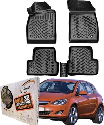 Produktbild von Trimak Autofußmatten kompatibel mit OPEL ASTRA J 2009 - 2016 Auto Allwetter Gummimatten